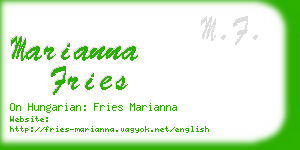 marianna fries business card